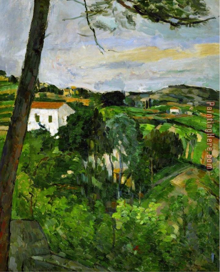 Paul Cezanne Landscape with Red Rooftops Also Called Pine Tree at L Estaque 1876